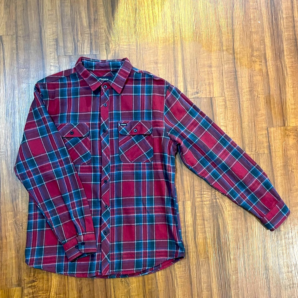 Brixton Bowery Flannel (red/blue)
